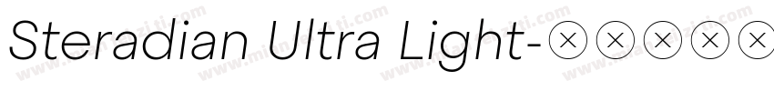 Steradian Ultra Light字体转换